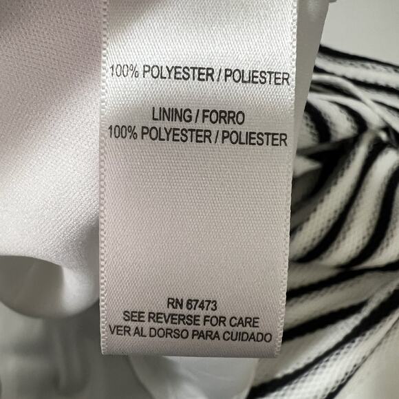 Melonie Women's White‎ Black Gemma Sleeveless Flare Dress Size 8 Cottage Whimsy. - Picture 7 of 12